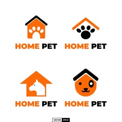 home pet logo template design