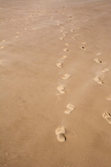 washed sand footprints