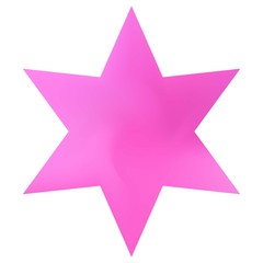 Gradient background in the form of hexagram.