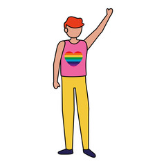 gay man protest avatar character