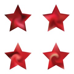 Set of pentagram colorful backgrounds.