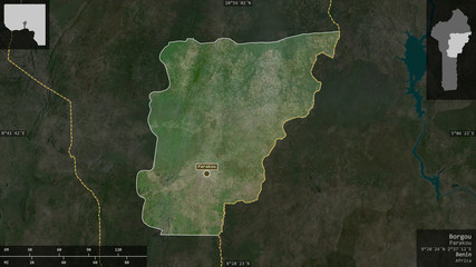 Borgou, Benin - composition. Satellite