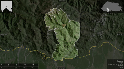 Dagana, Bhutan - composition. Satellite