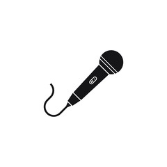 Microphone icon design isolated on white background. Vector illustration