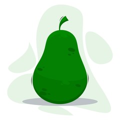 fruit fresh avocado cartoon vector