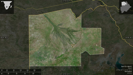 North-West, Botswana - composition. Satellite
