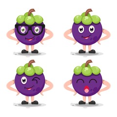 fruit mangiest mascot cartoon vector