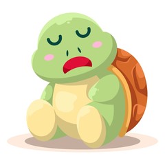 adorable turtle mascot cartoon vector