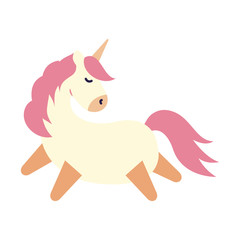 cute unicorn fantasy isolated icon vector illustration design