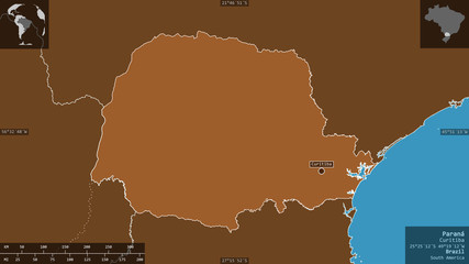 Obraz premium Paraná, Brazil - composition. Pattern