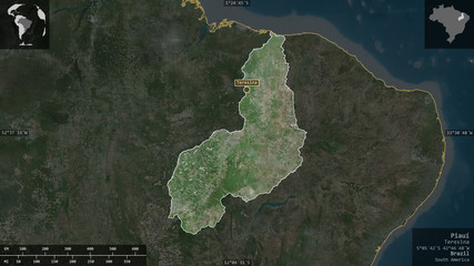 Piauí, Brazil - composition. Satellite