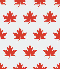 Maple seamless leaf logo design vector illustration template