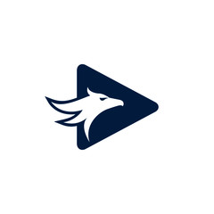 Eagle media player logo vector