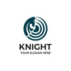 Knight focus logo vector