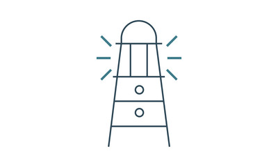 Lighthouse icon simple style vector image