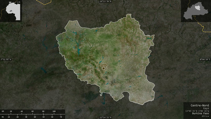 Centre-Nord, Burkina Faso - composition. Satellite