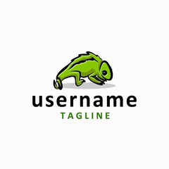 chameleon logo design inspriation . chameleon logo design template . chameleon cartoon icon design . colorful logo