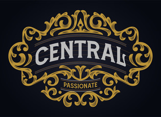 Classic Victorian Ornament Frame Beautiful Label Template