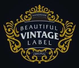 Classic Victorian Ornament Frame Beautiful Label Template