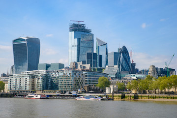 Obraz premium Skyline of City of London CBD in United Kingdom