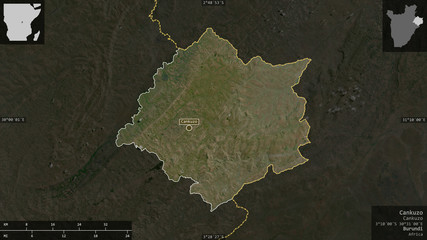 Cankuzo, Burundi - composition. Satellite