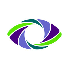 Human eye focus vector isolated logo. Best for clinic, photographer or studio