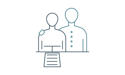 Coaching vector icon for personal development and professional growth