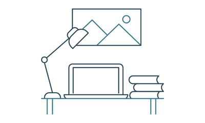 Learning environment icon for educational settings and platforms
