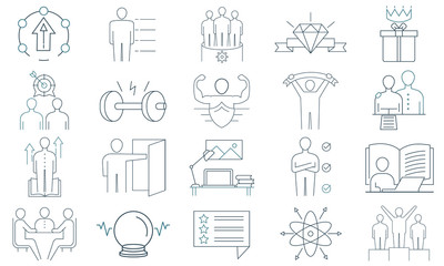 Life Coaching vector icon set. Premium quality graphic design icon.