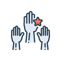 Color illustration icon for accountable 