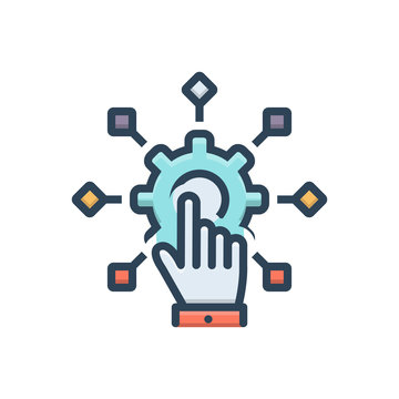 Color illustration icon for adapt 