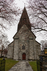 Fototapeta na wymiar Local stone church in Voss, Norway