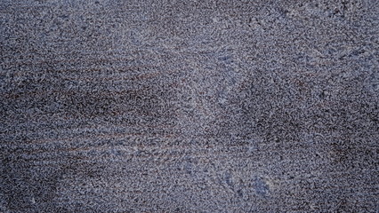  Hoarfrost on a wooden bench