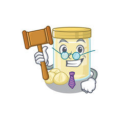 Smart Judge macadamia nut butter in mascot cartoon character style