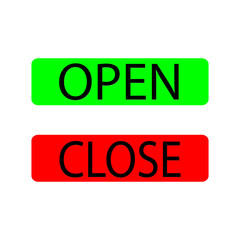 open close icon vector template