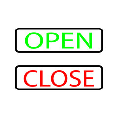 open close icon vector template