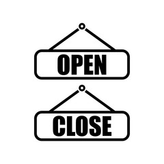 open close icon vector template