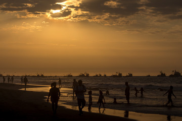 silhouette in the sunset 