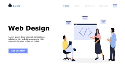 Web Design Vector Illustration Concept, Suitable for web landing page, ui,  mobile app, editorial design, flyer, banner, and other related occasion