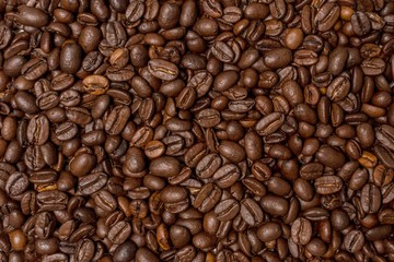 Fototapeta premium tło ziaren kawy. tekstura kawy