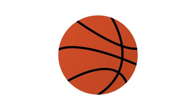 Basketball ball sports icon appearing animation 