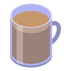 Cocoa mug drink icon. Isometric of cocoa mug drink vector icon for web design isolated on white background