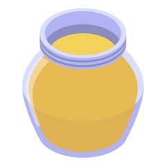 Honey jar icon. Isometric of honey jar vector icon for web design isolated on white background