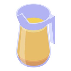 Lemonade jug icon. Isometric of lemonade jug vector icon for web design isolated on white background