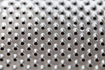 closeup metal cheese grater 