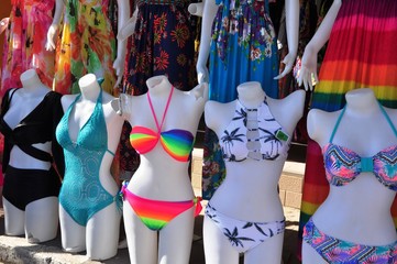 Colorful clothes for beach trips