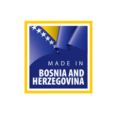 Bosnia and Herzegovina flag, vector illustration on a white background