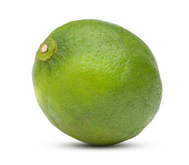 Fresh lime isolated on white with clipping path.