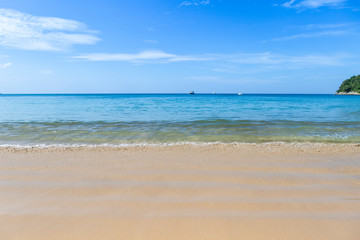 Beautiful summer beach, clean and peacful seascape, holiday and vacation destination to paradise island in south of Thailand, summer outdoor day light