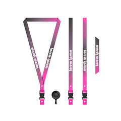 Magenta Lanyard Template for All Company